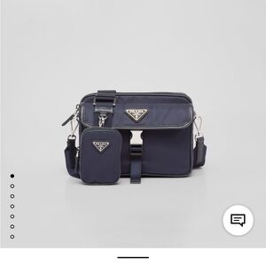 Prada // Re-Nylon and Saffiano Leather Shoulder Bag
